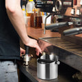 Premium Black Stainless Steel Coffee Grounds Knock Box with Removable Bar