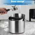 Premium Black Stainless Steel Coffee Grounds Knock Box with Removable Bar