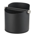 Premium Black Stainless Steel Coffee Grounds Knock Box with Removable Bar