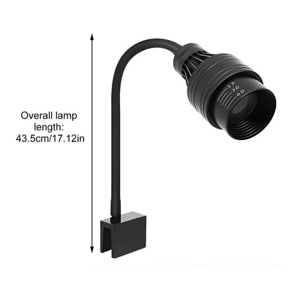 Fish Tank Clamp Light 9.6W Adjustable Focus for Aquarium Landscape Lighting