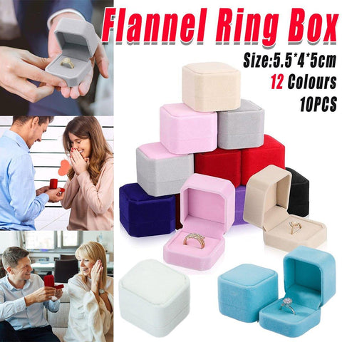 Premium Flannelette Jewellery Gift Boxes – Apricot 10 Pack