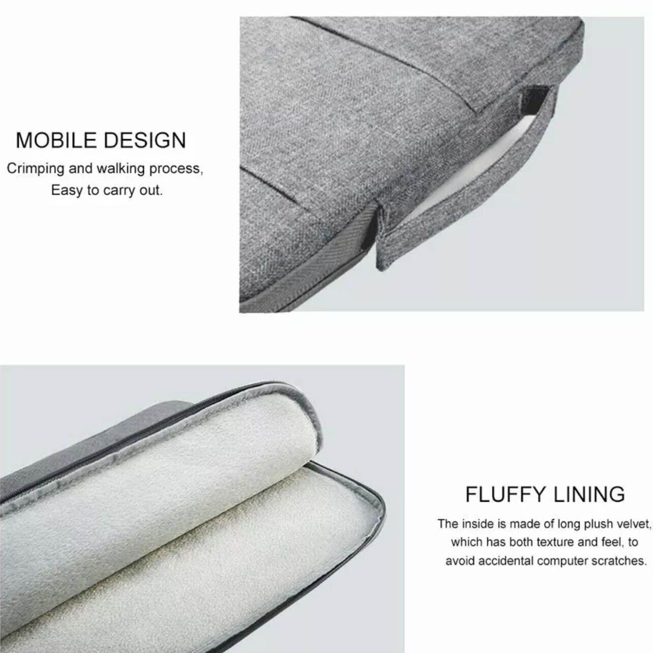 Dark Grey Laptop Sleeve for MacBook Air/Pro - 12.9”-13.3” Water Repellent - SuperSaverAU - view 4