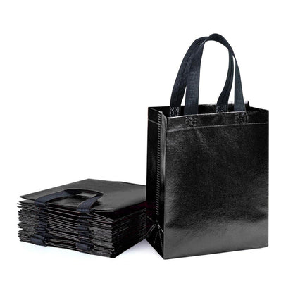 24pcs Laser Non Woven Gift Bags Tote Bags for Party Favor Wedding and Birthday - Rose Red