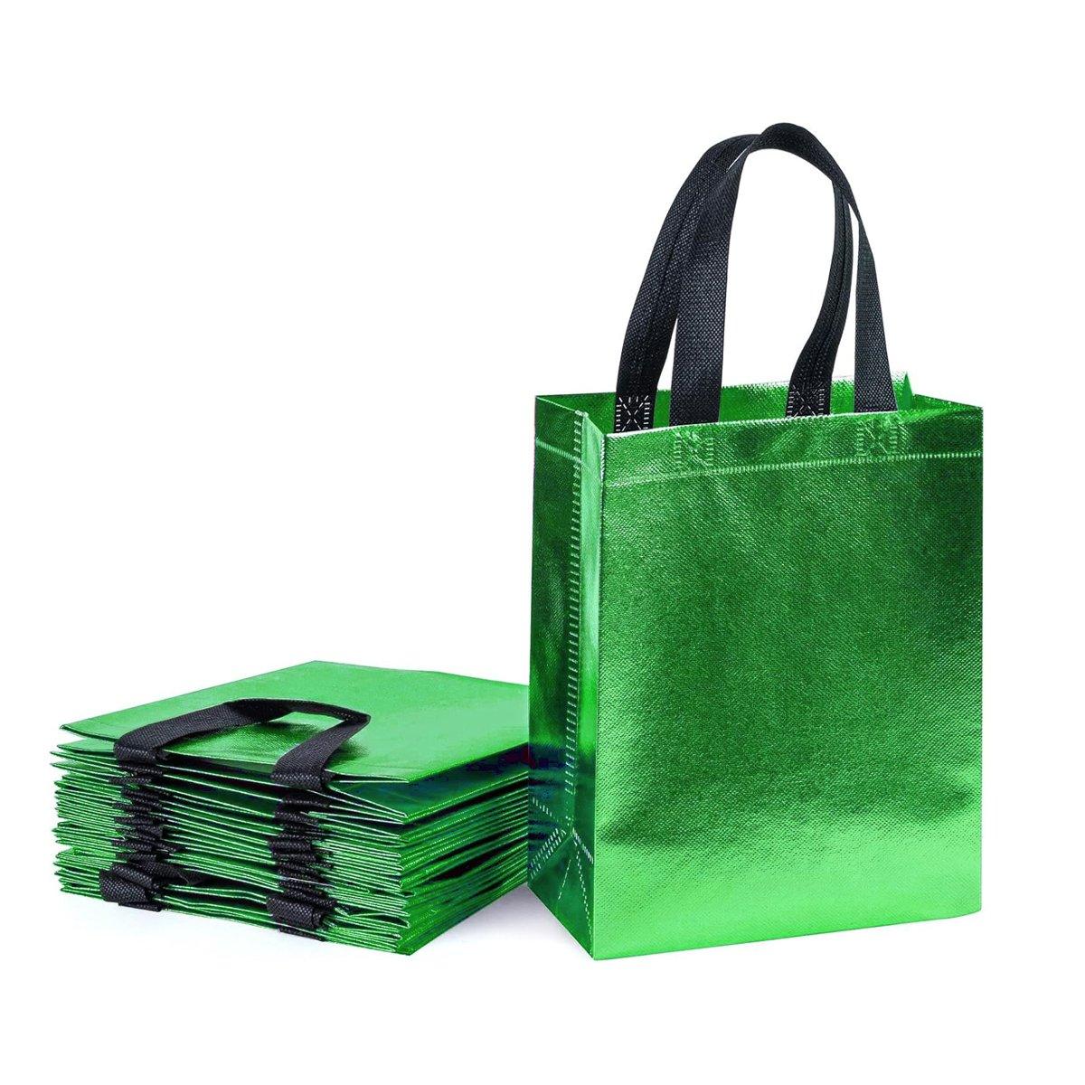 24pcs Laser Non Woven Gift Bags Tote Bags for Party Favor Wedding and Birthday - Rose Red - SuperSaverAU - view 7