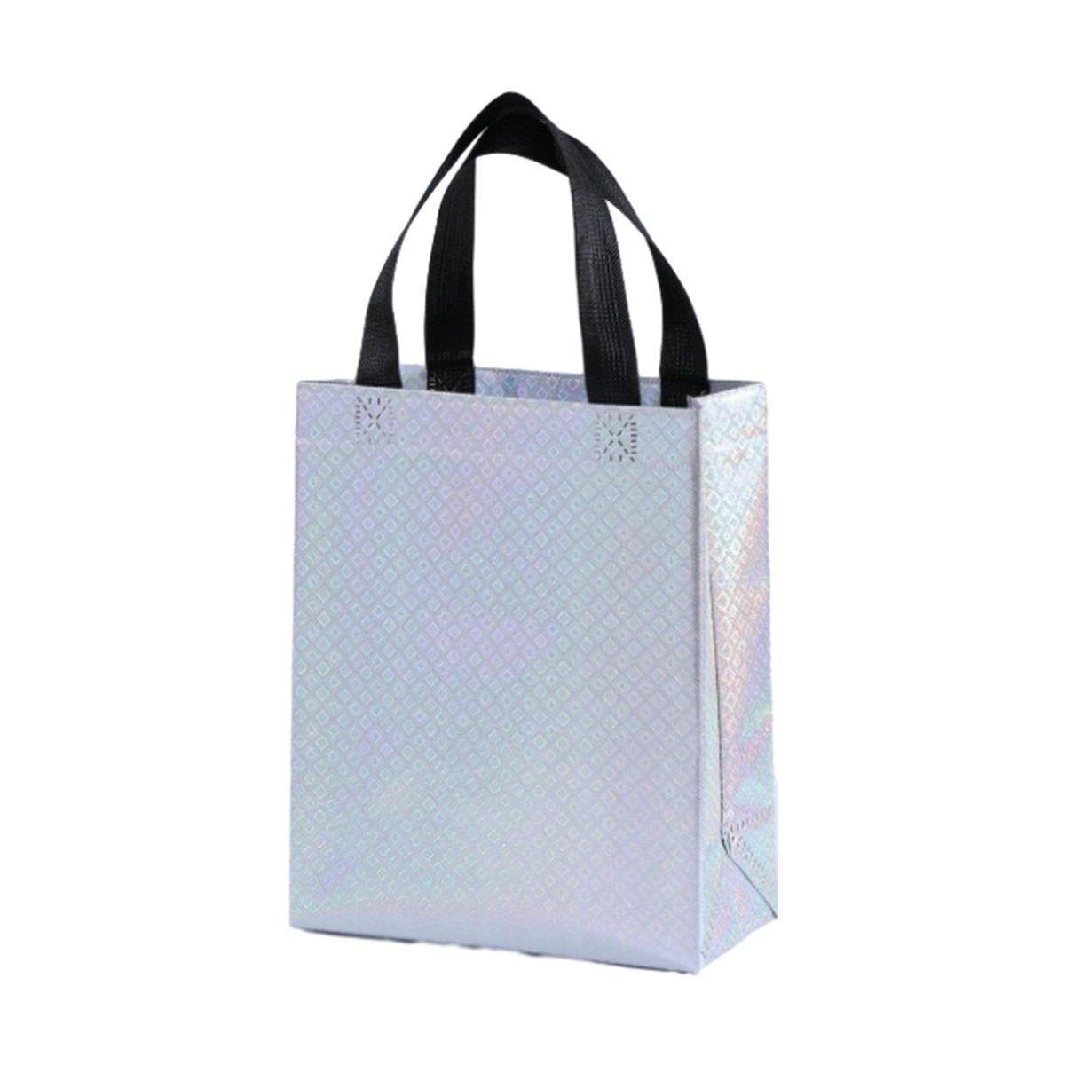 24pcs Laser Non Woven Gift Bags Tote Bags for Party Favor Wedding and Birthday - Rose Red - SuperSaverAU - view 9
