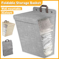 Premium Wall Mounted Foldable Laundry Basket – Grey