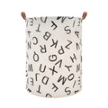 Premium Foldable Laundry Basket – English Letters Waterproof Fabric