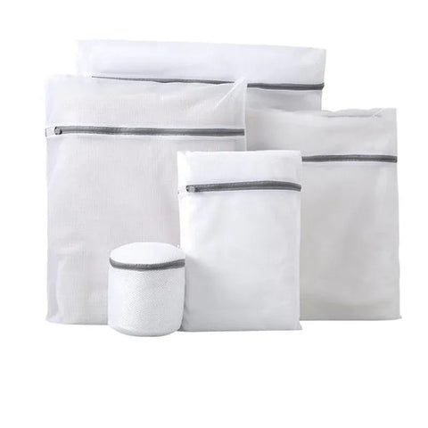 Premium Zipper Mesh Laundry Bags – Grey 5 Piece Set