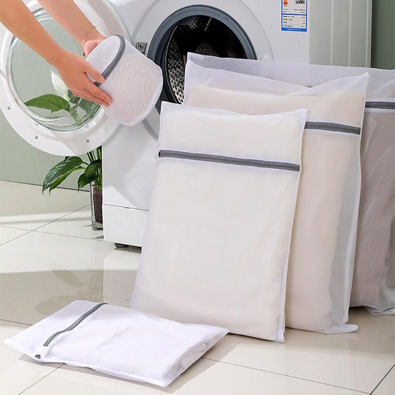 Premium Zipper Mesh Laundry Bags – Grey 5 Piece Set