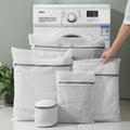 Premium Zipper Mesh Laundry Bags – Grey 5 Piece Set