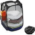 Premium Foldable Mesh Laundry Hampers – Black 2 Pack