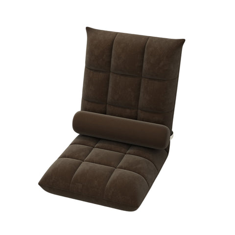 Premium Cyan Adjustable Floor Lounge Sofa Bed Chair with Lumbar Pillow
