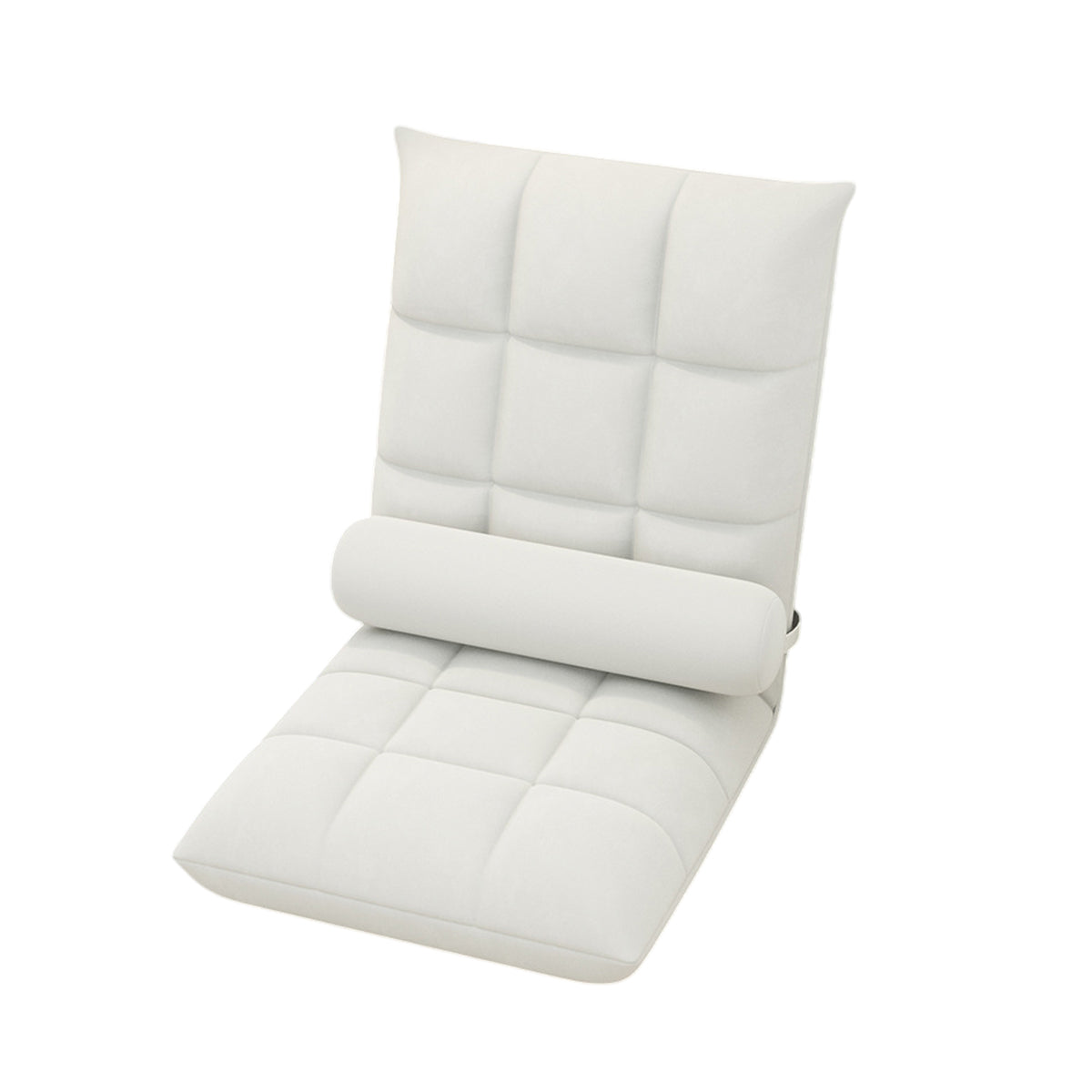 Premium Orange Adjustable Floor Lounge Sofa Bed Chair with Lumbar Pillow