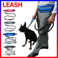 Hands Free Dog Leash 160-220cm with Adjustable Waist Bag for Walking Jogging Running - Black + Blue - SuperSaverAU - view 1