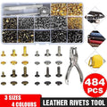 484pcs Leather Rivets Tool Kit - Double Cap Rivet Set for DIY Projects - SuperSaverAU - view 1