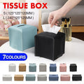 Premium PU Leather Tissue Box Dispenser – Black Large
