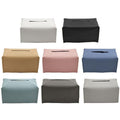 Premium PU Leather Tissue Box Dispenser – Black Large