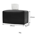 Premium PU Leather Tissue Box Dispenser – Black Large