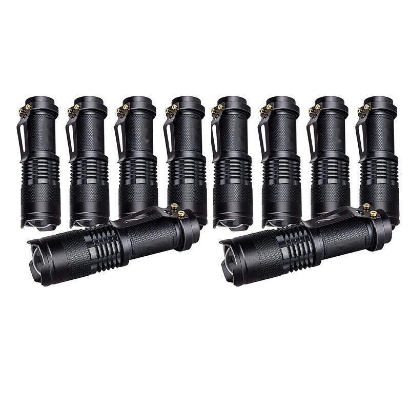5/10x Mini Q5 LED Flashlight Torch 1200LM Adjustable Focus Waterproof 5PCS - SuperSaverAU - view 3