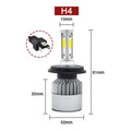 Premium H4 9003 36W LED Headlight Bulbs High Low Beam Kit