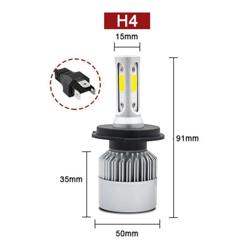 Premium H4 9003 36W LED Headlight Bulbs High Low Beam Kit