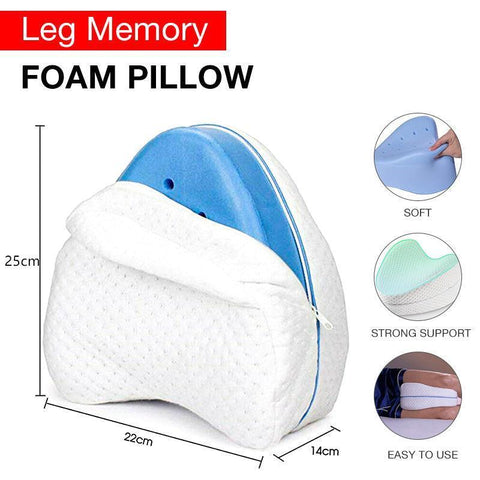 Premium Memory Foam Knee Support Leg Pillow – Washable Cover