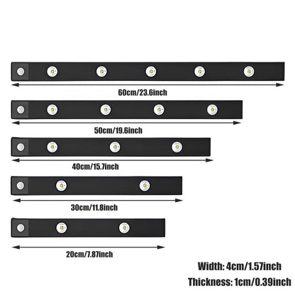 Ultra-Thin Intelligent LED Motion-Sensing Light Bar Rechargeable Strip Lamp - Remote Control Model - White 60cm