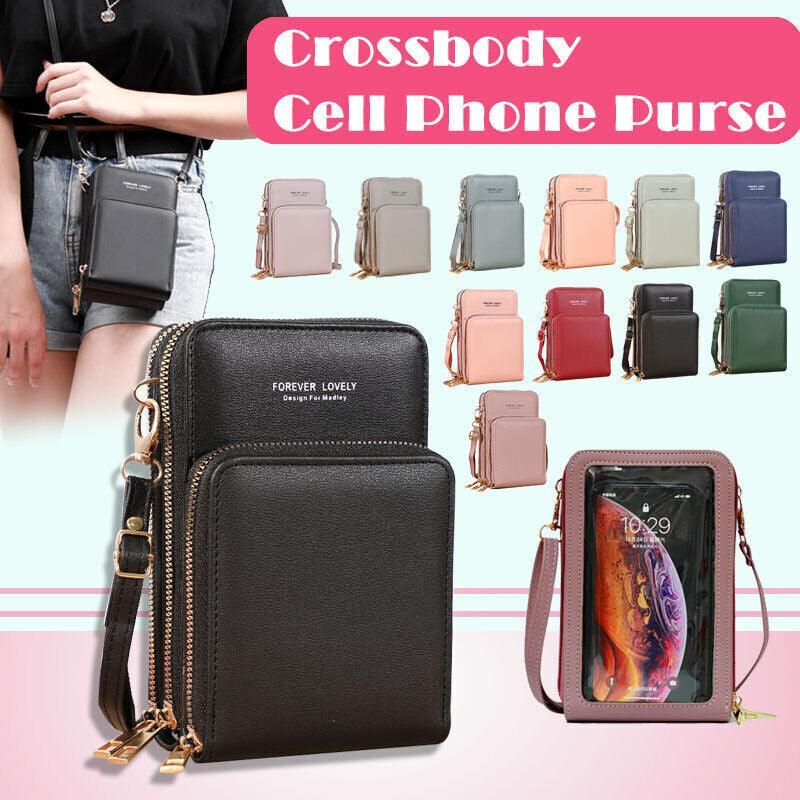 Premium Light Purple Women's RFID Touchscreen Crossbody Phone Purse