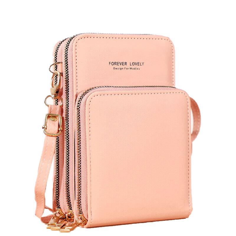 Premium Light Purple Women's RFID Touchscreen Crossbody Phone Purse