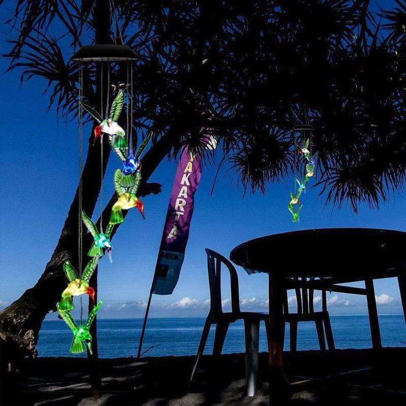 Premium Solar LED Wind Chime Light – Dragonfly