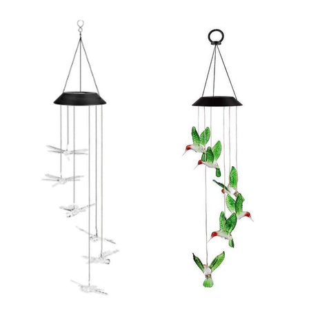 Premium Solar LED Wind Chime Light – Hummingbird