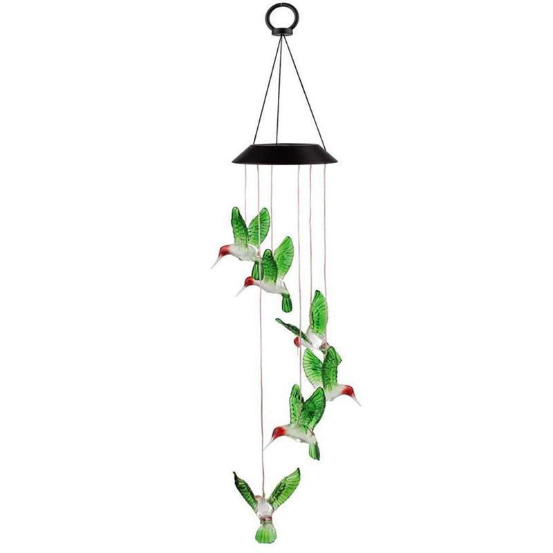 Premium Solar LED Wind Chime Light – Hummingbird