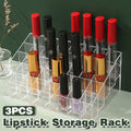 Premium Transparent Acrylic Lipstick Organisers – 3 Pack