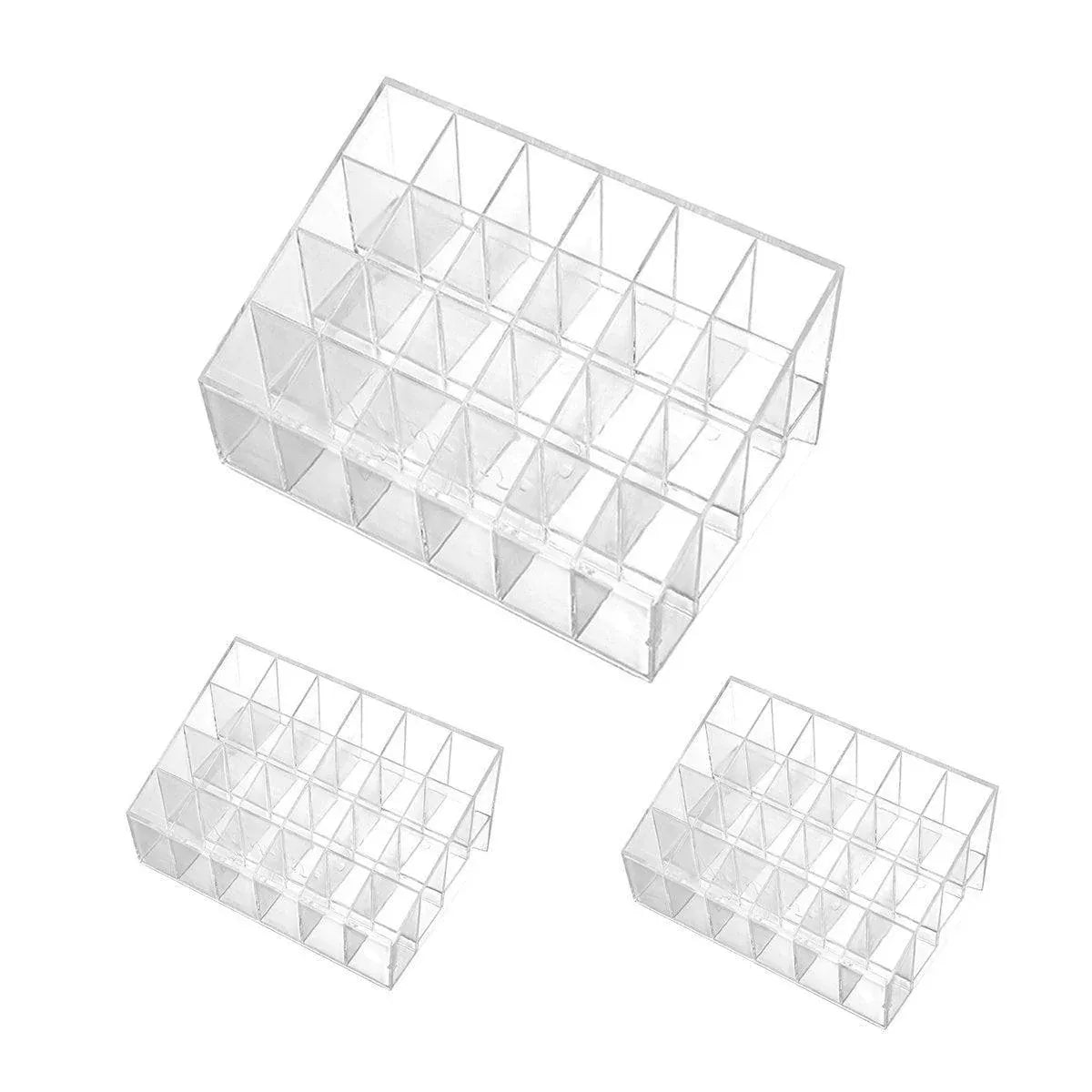 Premium Transparent Acrylic Lipstick Organisers – 3 Pack