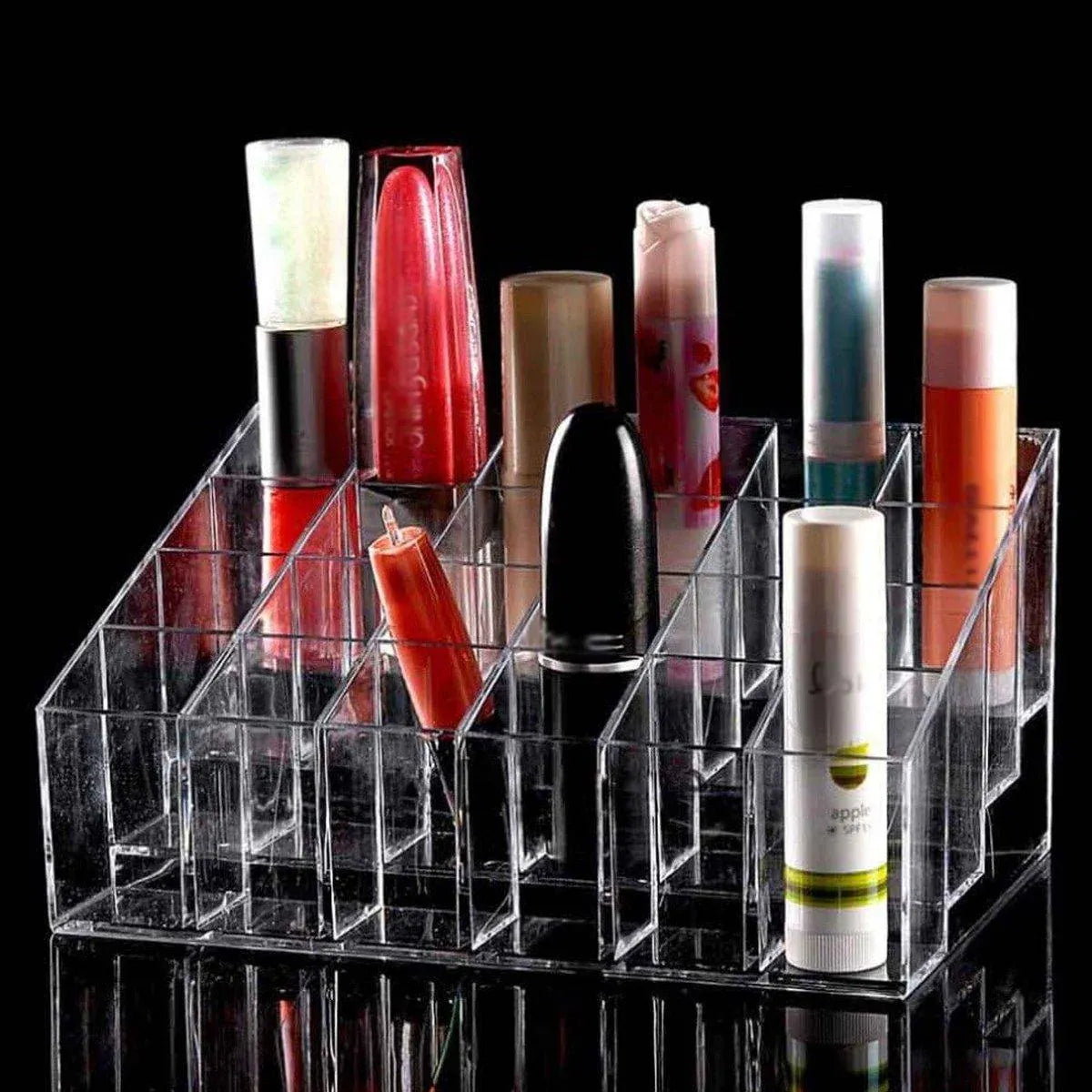 Premium Transparent Acrylic Lipstick Organisers – 3 Pack