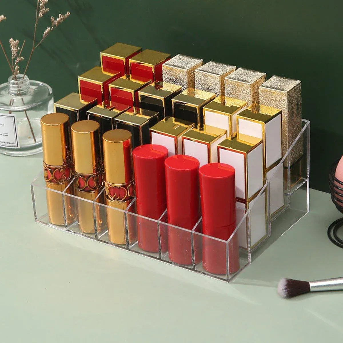 Premium Transparent Acrylic Lipstick Organisers – 3 Pack