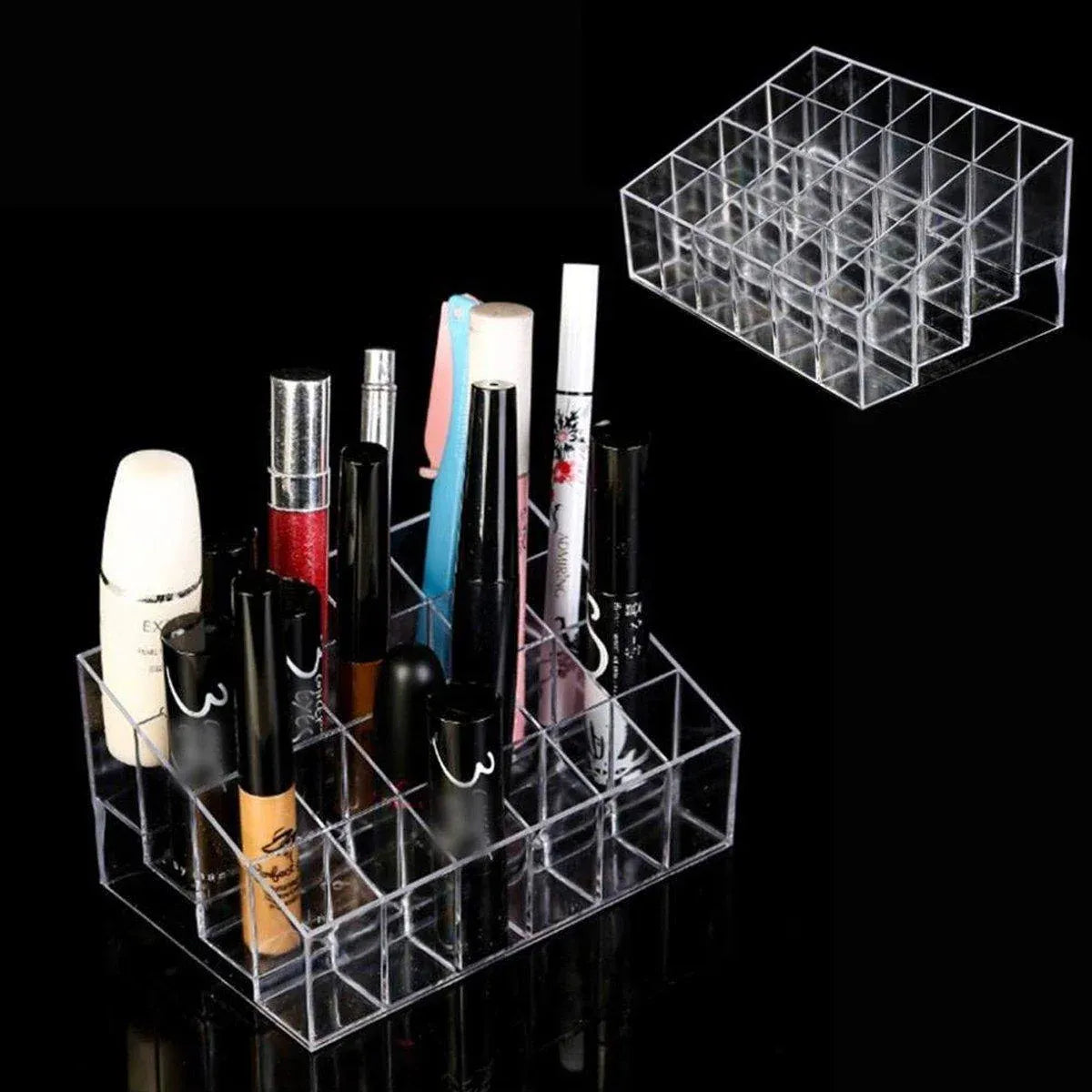 Premium Transparent Acrylic Lipstick Organisers – 3 Pack