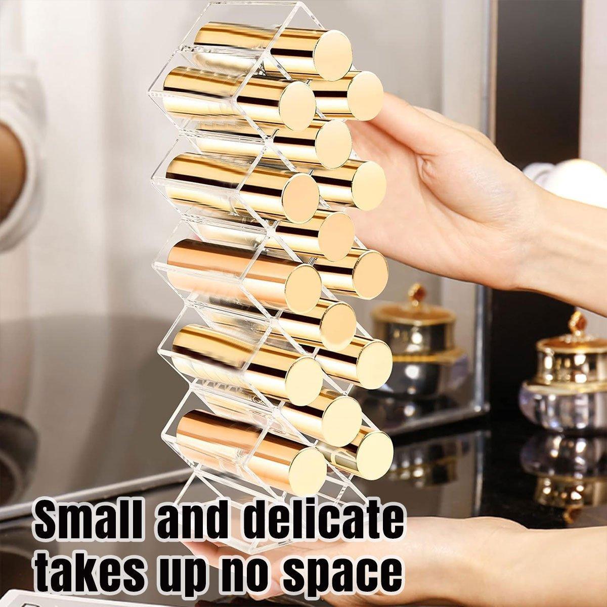 Premium Fish-Shaped Vertical Lipstick Storage Rack Clear Cosmetic Display Organiser