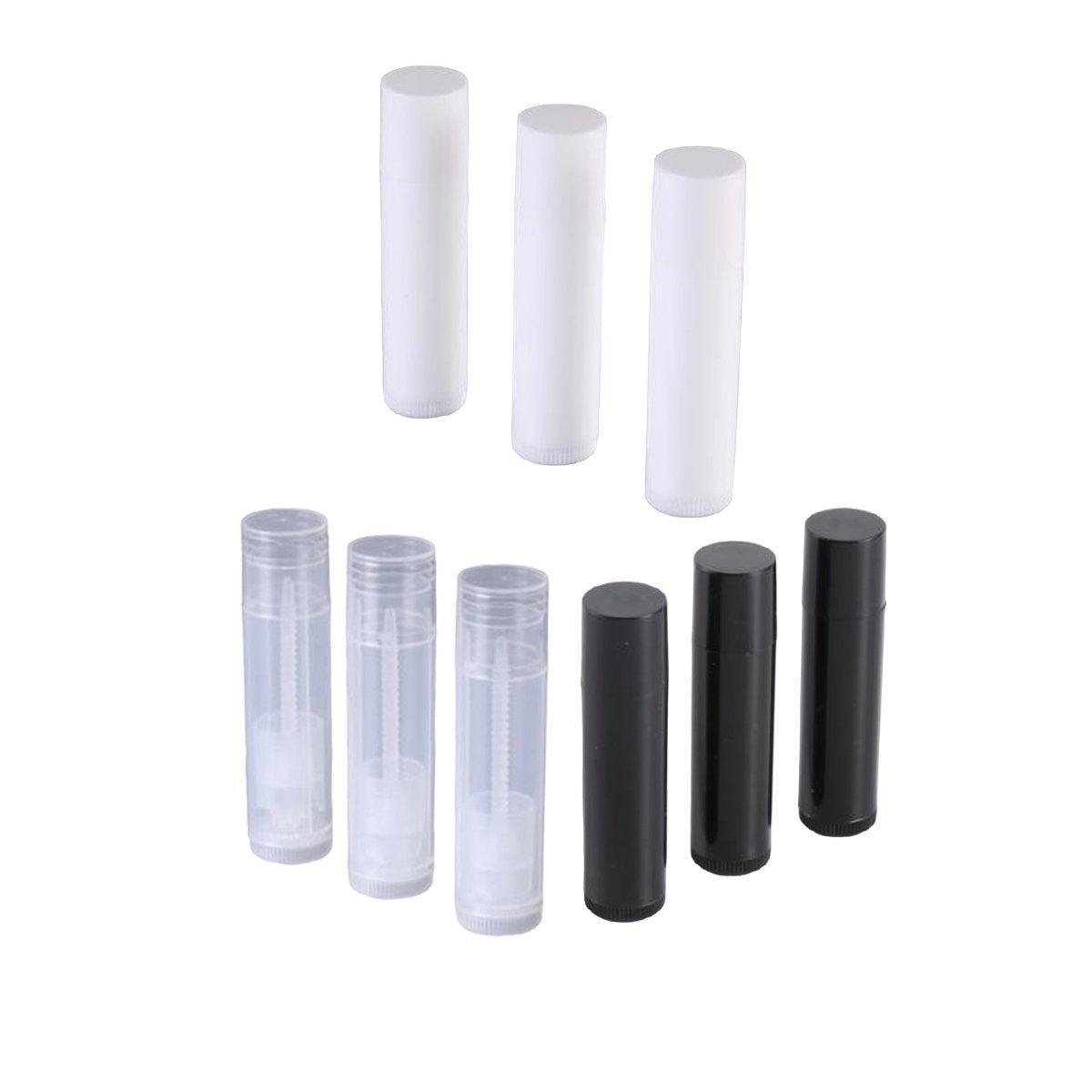 Premium 50pcs White Refillable PP Lip Balm Tubes 5g Twist Up Cosmetic Containers