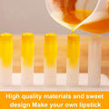 Premium 50pcs White Refillable PP Lip Balm Tubes 5g Twist Up Cosmetic Containers