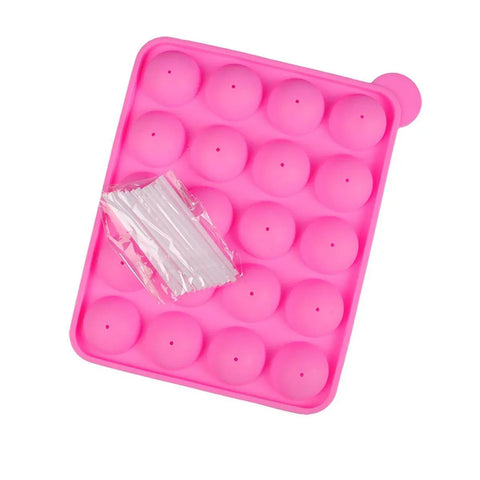 Premium Round Silicone Lollipop Moulds – 2 Pack with Paper Sticks