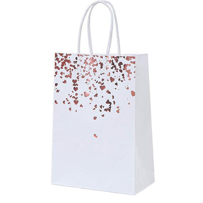 30PCS Kraft Paper Gift Bags Small Love Candy Bags Gold Foil Wedding Party Favors - Kraft Brown-Gold Foil