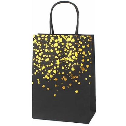 30PCS Kraft Paper Gift Bags Small Love Candy Bags Gold Foil Wedding Party Favors - White-Gold Foil