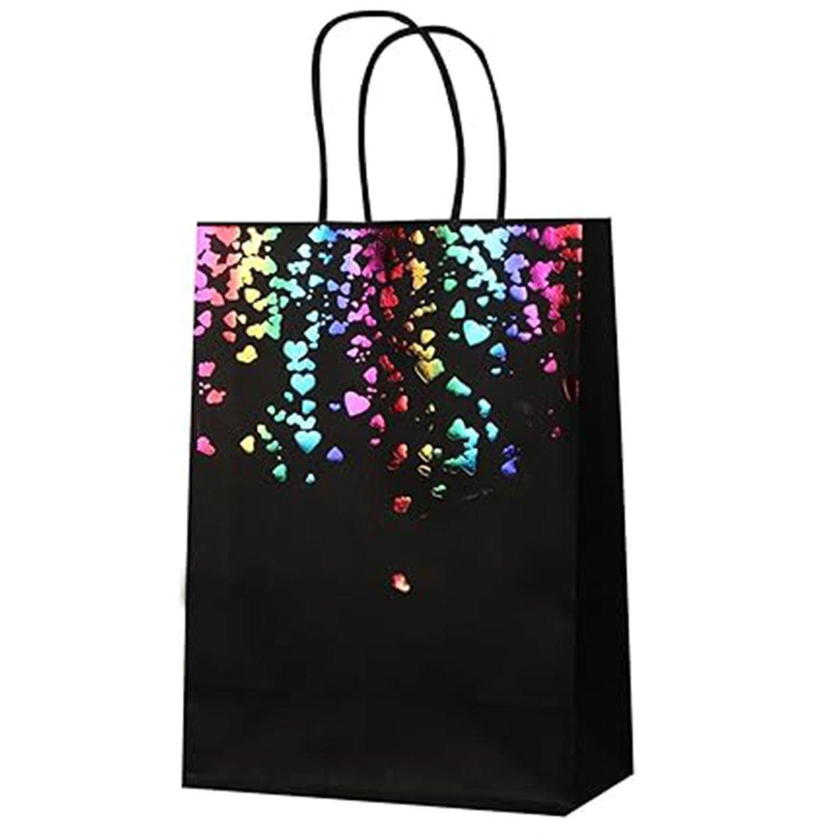 30PCS Kraft Paper Gift Bags Small Love Candy Bags Gold Foil Wedding Party Favors - Black-Gold Foil - SuperSaverAU - view 8