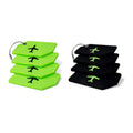 Premium Silicone Luggage Tags – Black & Green 5 Pack with Steel Cable Loops