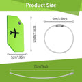 Premium Silicone Luggage Tags – Black & Green 5 Pack with Steel Cable Loops
