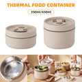 Premium Insulated Stainless Steel Lunch Container – Beige 350ml