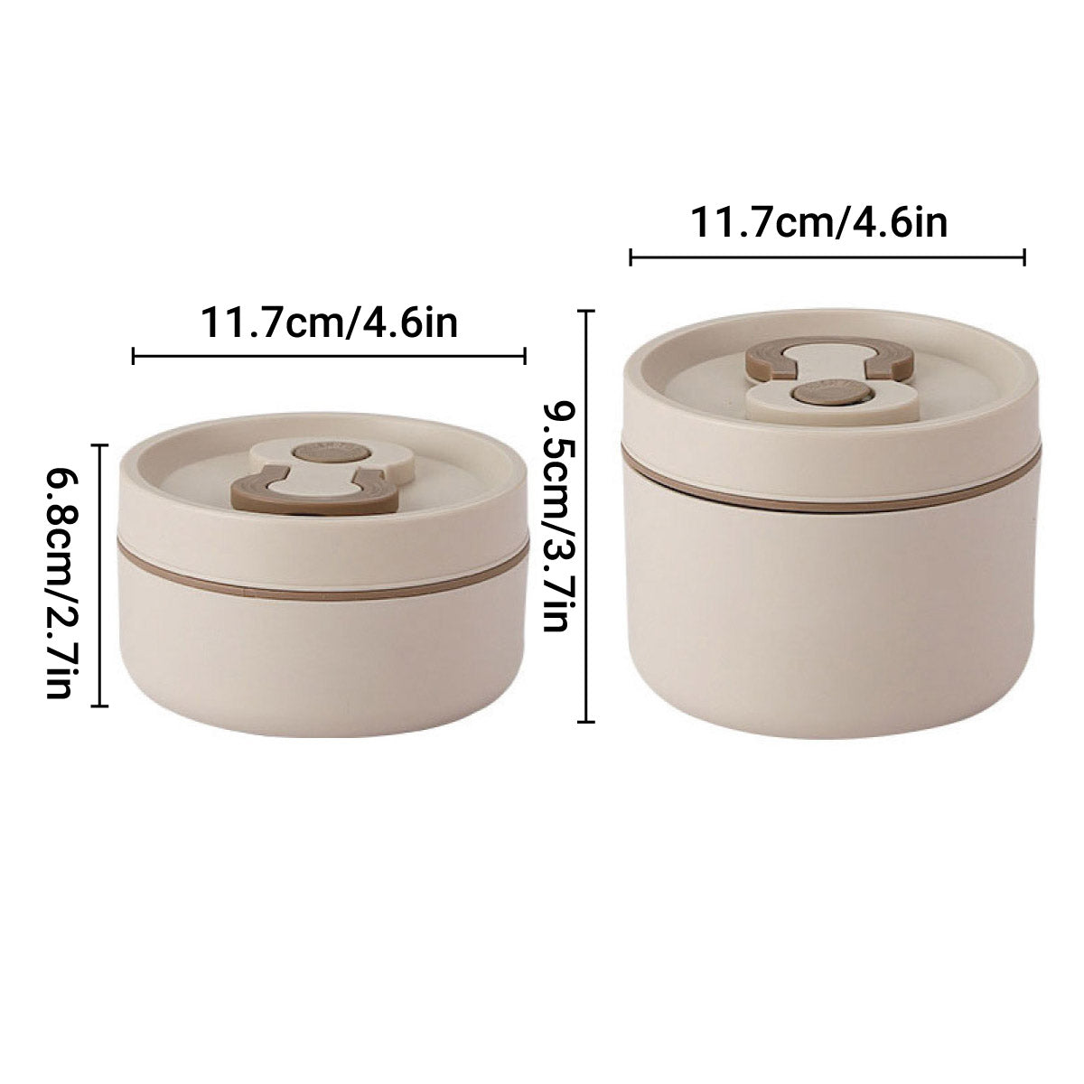 Premium Insulated Stainless Steel Lunch Container – Beige 350ml