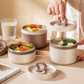 Premium Insulated Stainless Steel Lunch Container – Beige 350ml