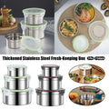 3PCS Stainless Steel Round Lunch Box Set - Airtight, Leak-proof, Stackable - SuperSaverAU - view 1